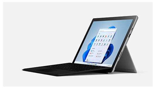 Surface Pro 7+ being used as a laptop.