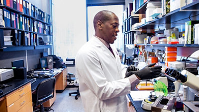 Lab technician at work