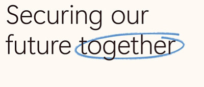 Quote: Securing our future together