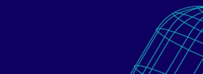 A blue square with white lines on a dark background.