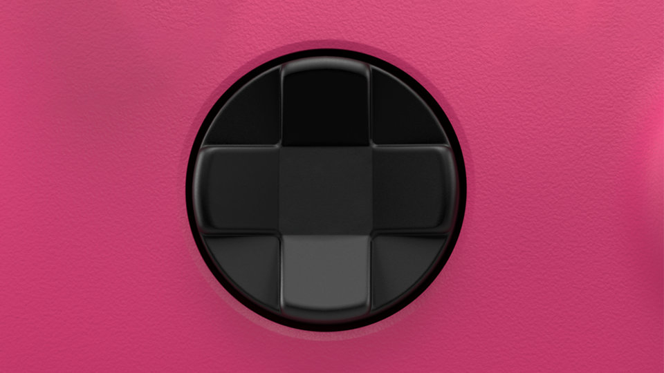 Close up of the all new Xbox Wireless Controller - Deep Pink D-pad