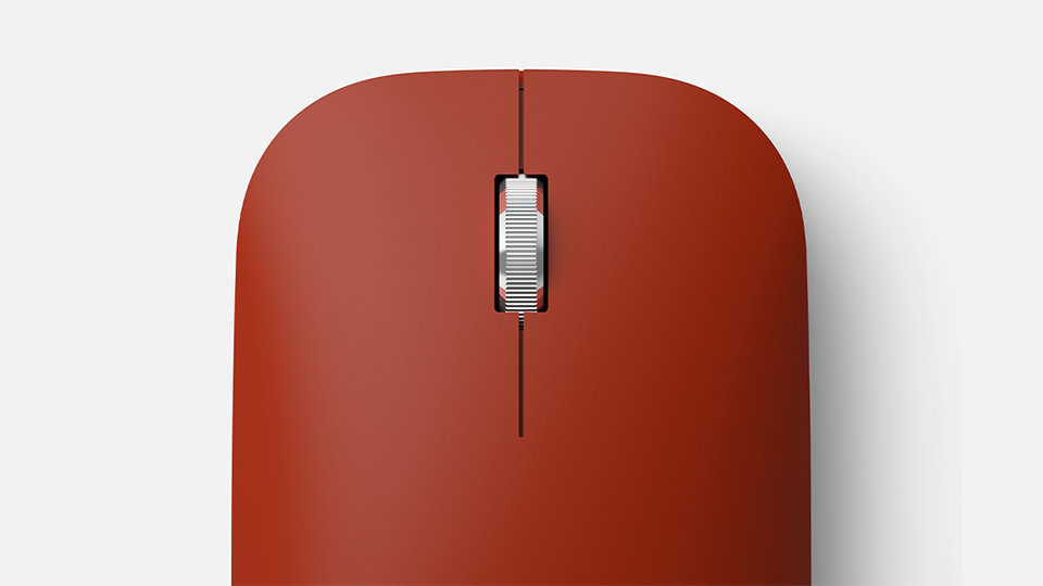 Close-up of the scroll wheel on Surface Mobile Mouse.