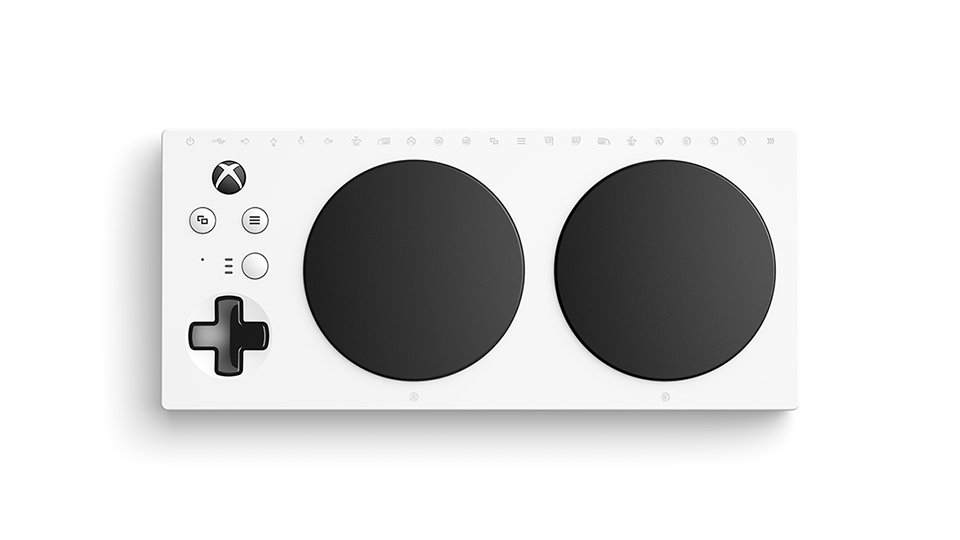 Top view of Xbox Adaptive Controller.