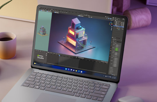 The vibrant touchscreen display of Surface Laptop Studio 2 for Business. 