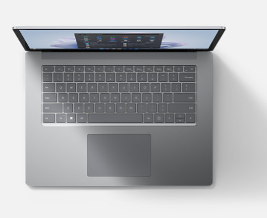 The keyboard and trackpad on Surface Laptop 5 for Business.