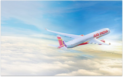 Air India plane flying