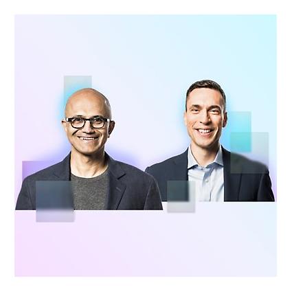 Satya Nadella, CEO of Microsoft, and Jared Spataro, CVP of Modern Work & Business Applications at Microsoft