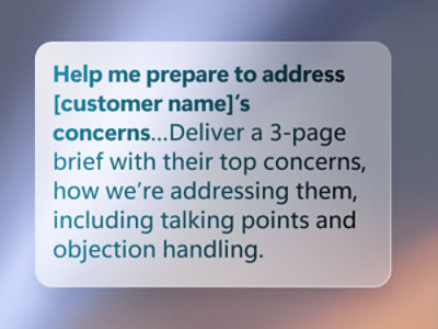 Prompt to prepare to address customer concerns with a detailed brief and talking points.