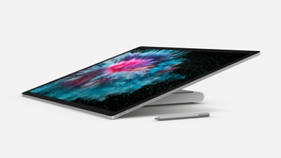 Surface Studio 2 in studio mode.