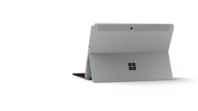 Surface Go 4 zobrazený zezadu ukazuje kovový povrch