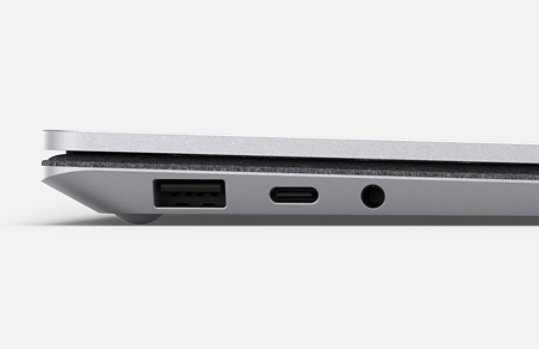 Surface Laptop 3 ports for multiple connections.