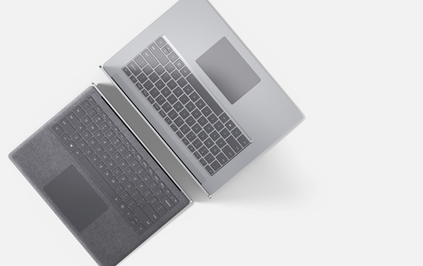 Surface Laptop 3 in two screen sizes and finishes.