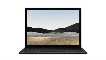 霧黑色 Surface Laptop 4 的正面圖