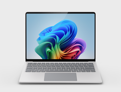 Een vooraanzicht van de Surface Laptop in de kleur Platina