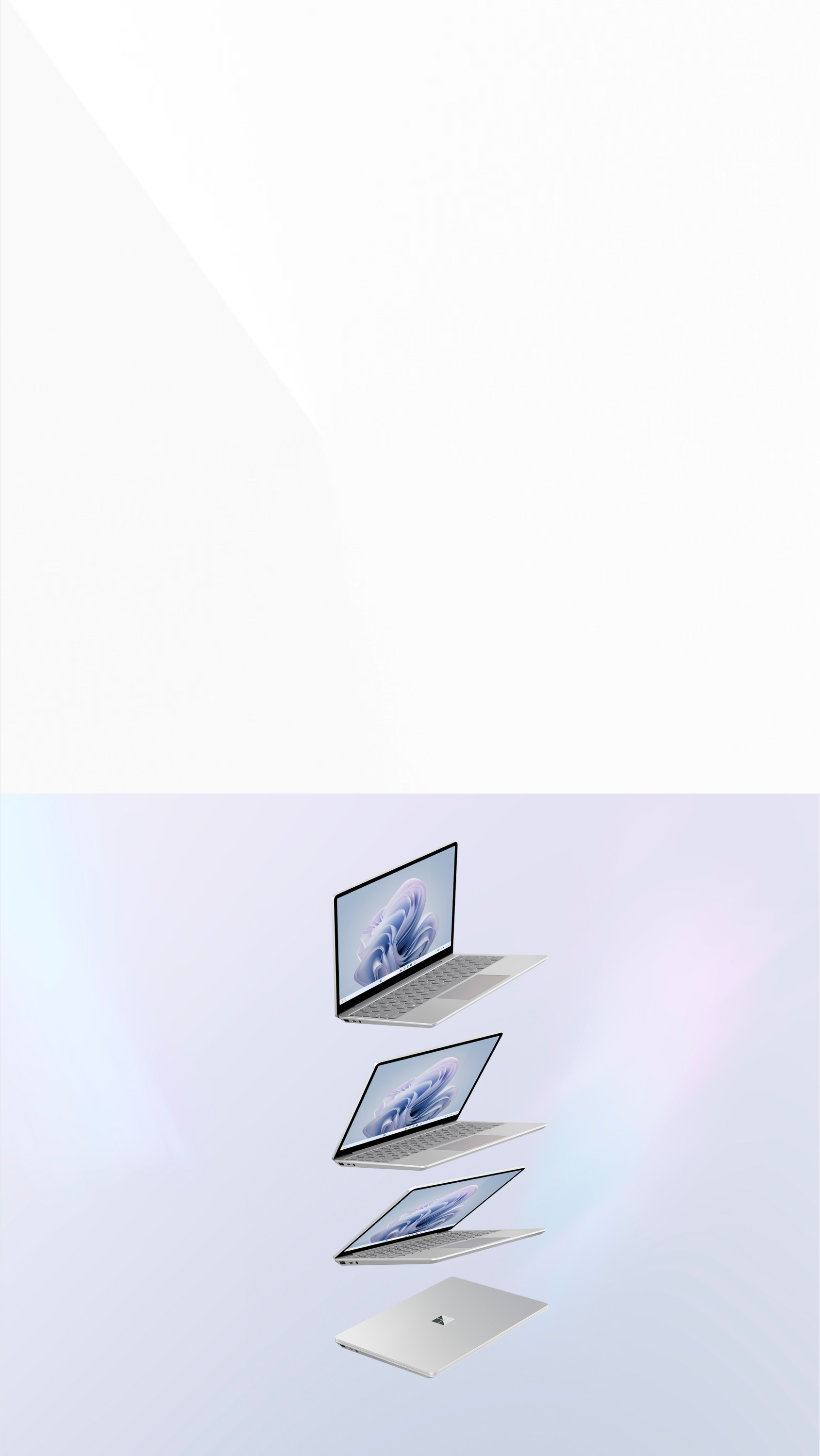 صورة ثابتة من فيديو منتج Surface Laptop Go 3 بلاتيني.