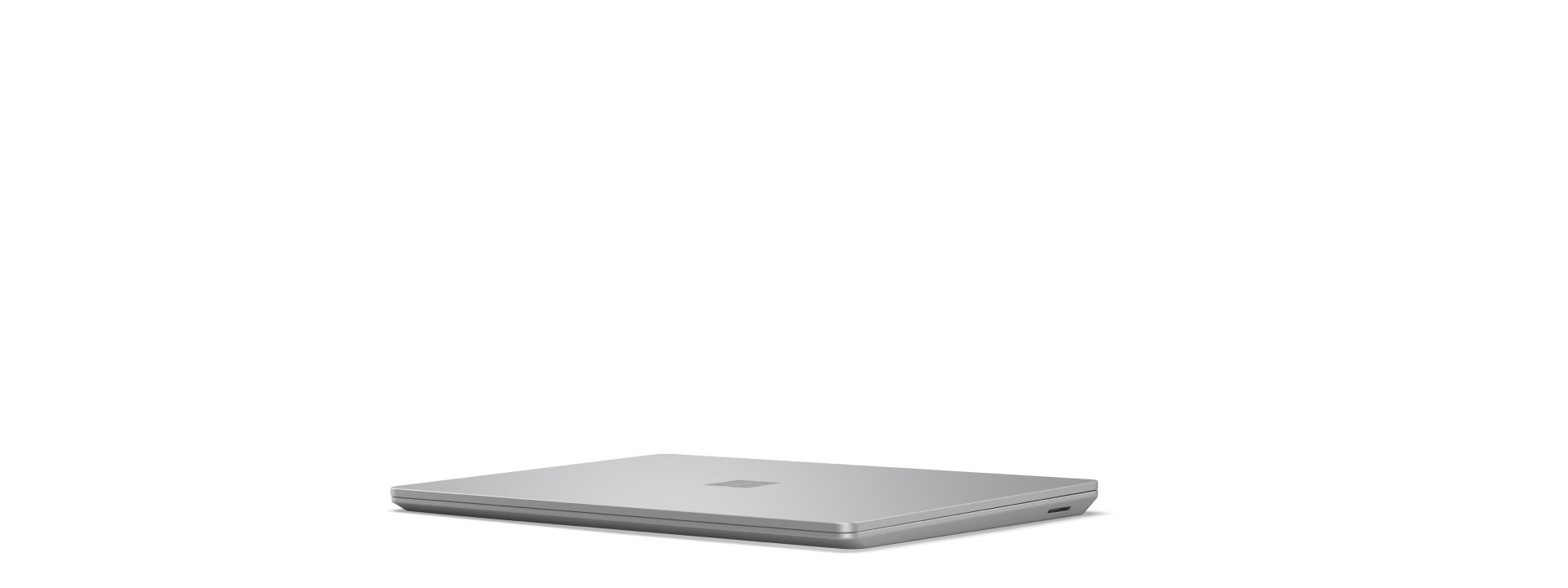 Starting frame for rotating Surface Laptop Go 3 opening and closing while showing all angles of the device.
