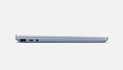 Side view of closed Surface Laptop Go.