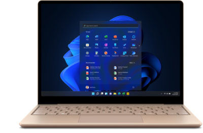 Front view of replacement screen for Surface Laptop Go 2 in Sandstone.