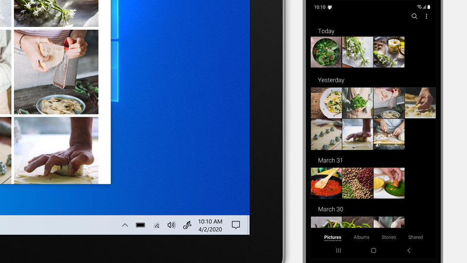 Surface Pro 7 next to a mobile phone