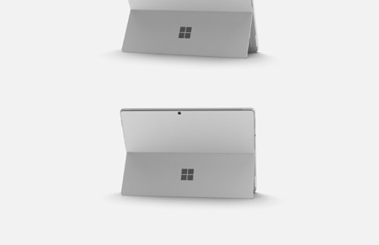 Surface Pro 8 for Business in platinum in a 360 view.