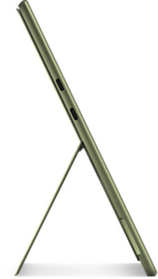 Side view of replacement kickstand attached to a Surface Pro 9 in Forest.