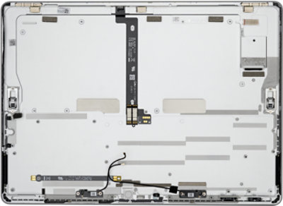 Overhead view of the back cover assembly kit.