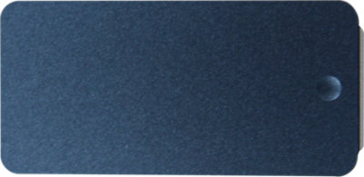 Top view of a replacement SSD door for Surface Pro 9 in Sapphire.