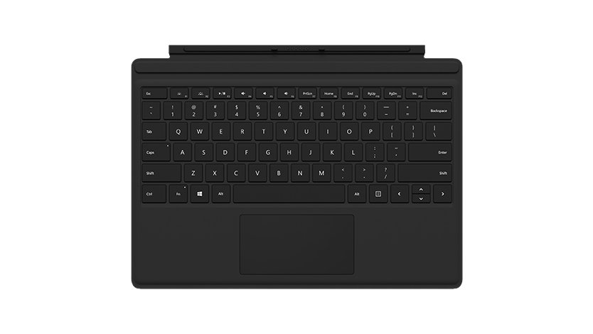 Cover con tasti Surface Pro nera