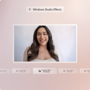 Creative user interface of Windows Studio Effects Feature