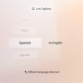 Creative user interface of the Live Caption Feature