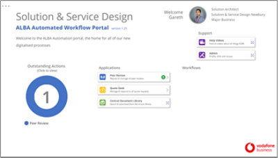Solution & Service Design Portal Screenshot