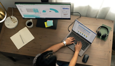 A person working on a computer