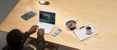 A person using a computer