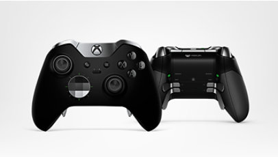 Xbox Elite Wireless Controller Series 2 in front and back view