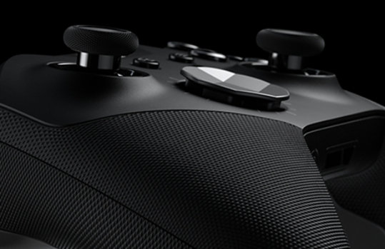 Extreme close-up of  Xbox Elite Controller.