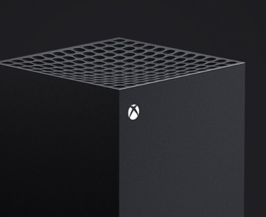 Xbox Series X-konsoll sett ovenfra