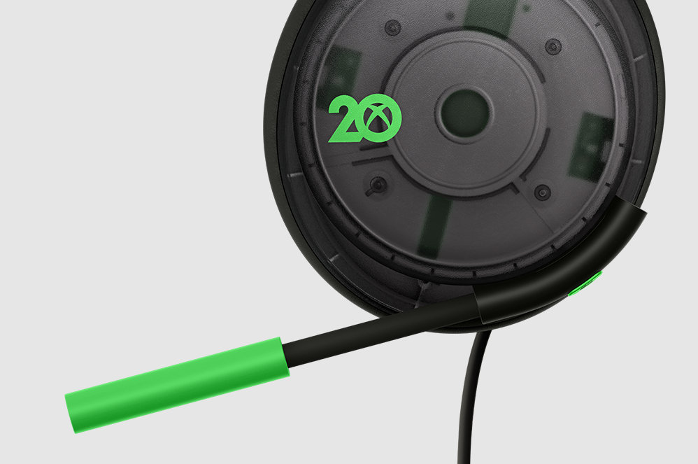 Micrófono de los Auriculares estéreo Xbox: Edición especial 20.º aniversario