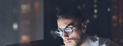 A man wearing goggles