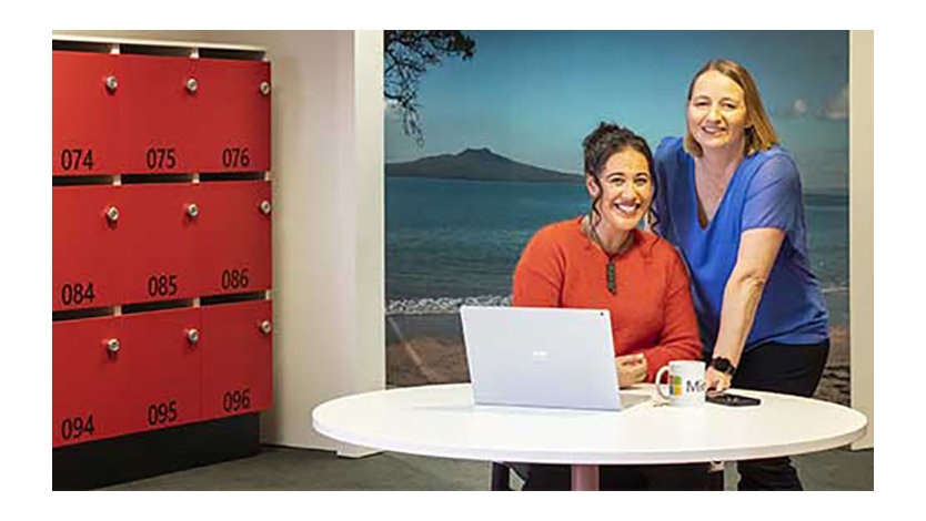 two microsoft employees in the NZ office