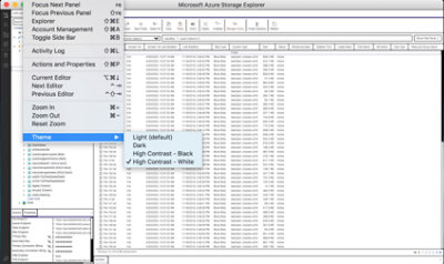 更改存储资源管理器中视觉对象主题的用户