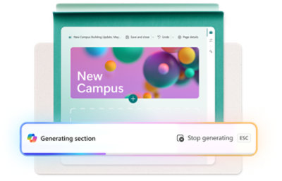 다채로운 공과 New Campus Generating 섹션이라는 텍스트가 표시된 컴퓨터 화면의 스크린샷