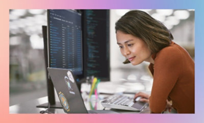 A person working on a computer