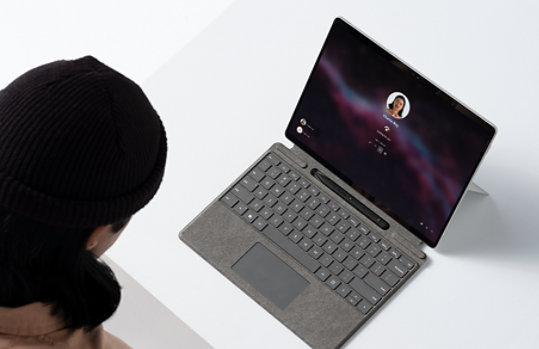 Surface Pro 8 featuring Windows Hello.