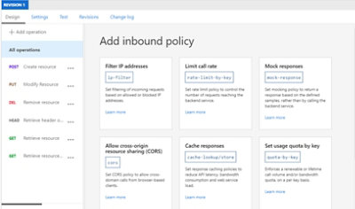 An inbound policy being added in API Management.