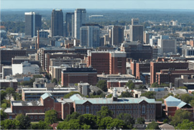 アラバマ州ジェファーソン郡の高層ビル群の風景