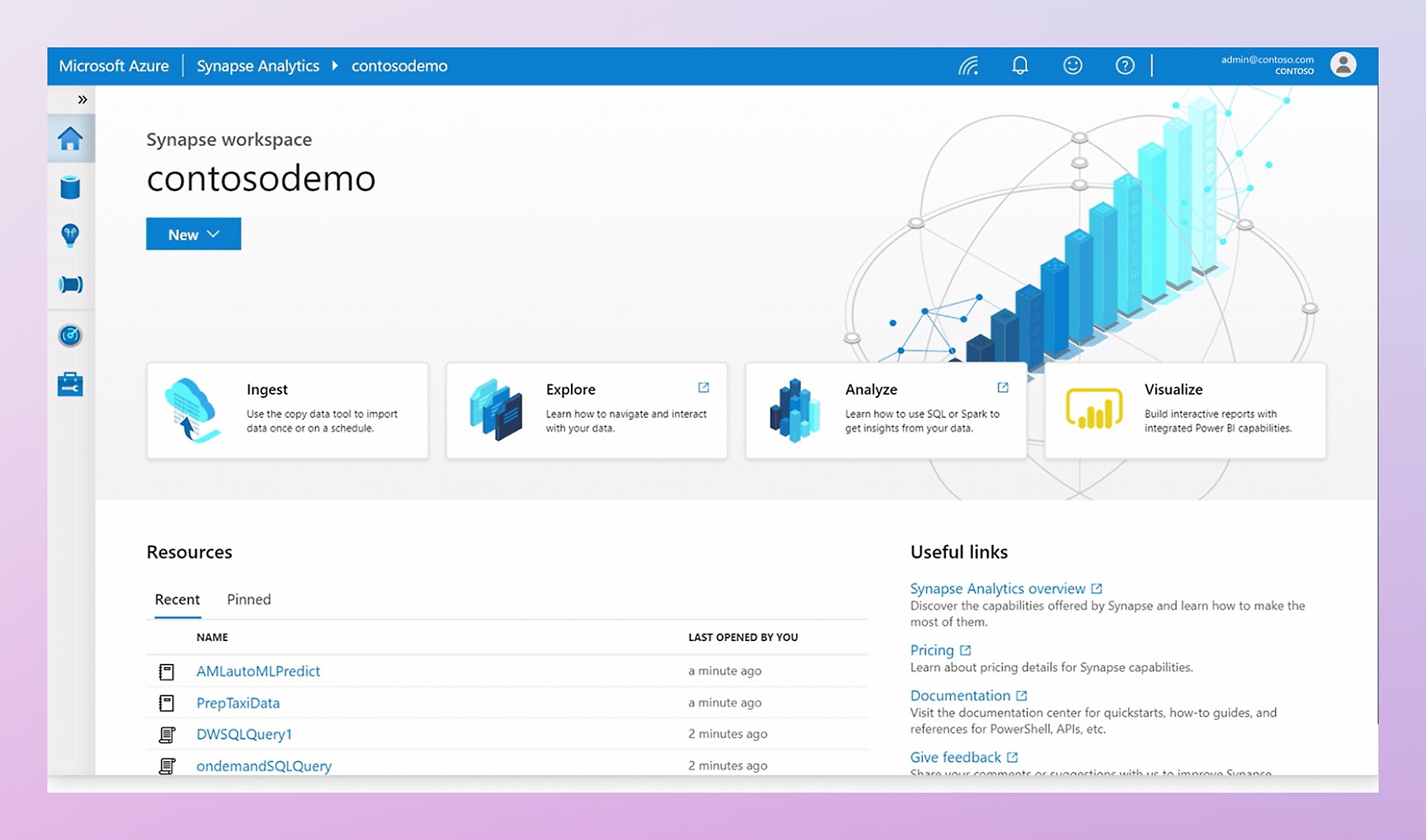 A screenshot of the Azure Portal for Azure Synapse Analytics