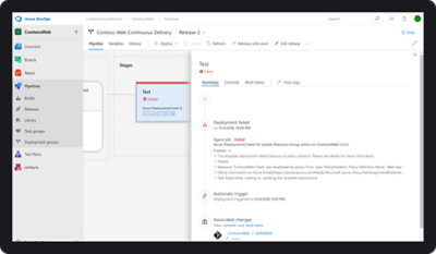 Azure DevOps의 실패한 테스트에 대한 파이프라인 요약