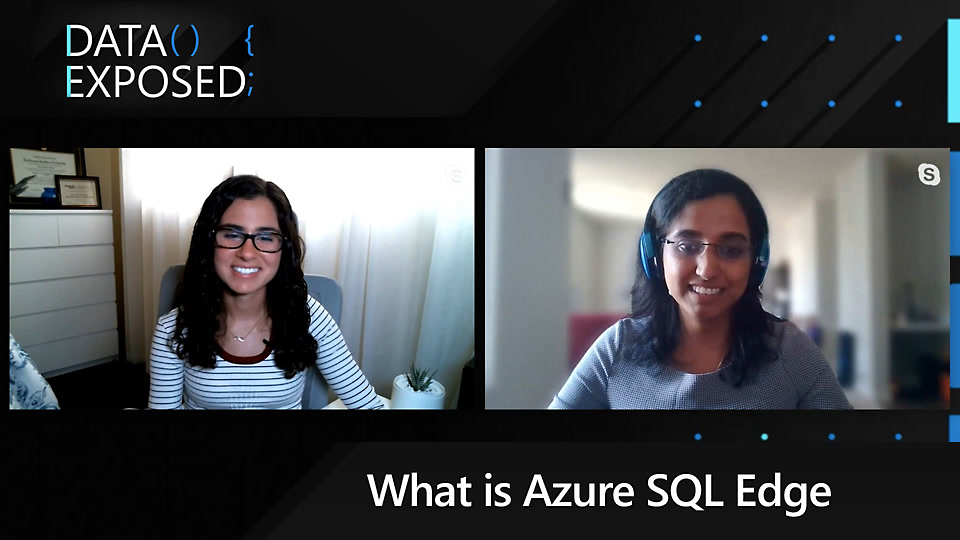 Capture d’écran d’une vidéo de données exposées intitulée Qu’est-ce qu’Azure SQL Edge.