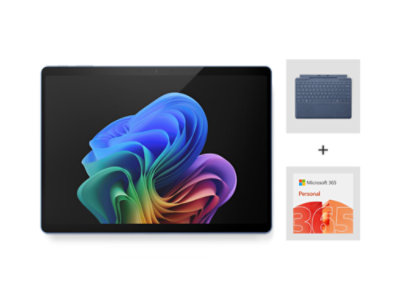 Surface Pro da 13 pollici, colore Zaffiro, con tastiera Zaffiro e Microsoft 365.