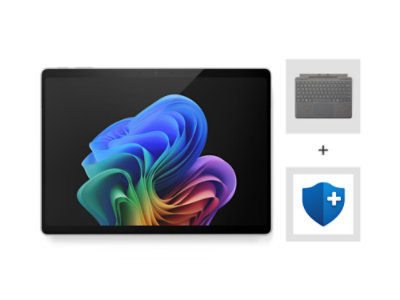 Surface Pro 13 pouces Platine avec clavier Ardoise et plan de protection.